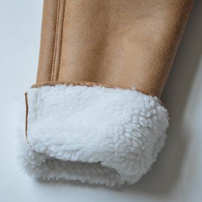 Abrigo Largo de Pelaje de Camello con Capucha y Cierre - Diseño Osito Adorable - Image 6