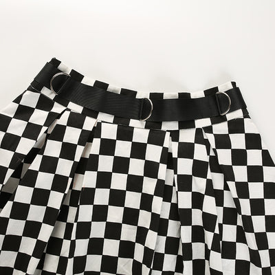 Falda de Cuadros Blanco y Negro - Image 3