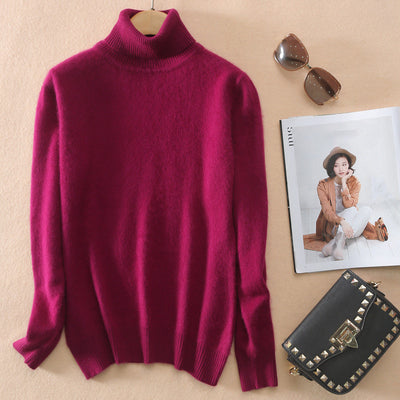 Suéter Cuello Alto de Visón para Mujer - Pullover Otoño Invierno - Image 25