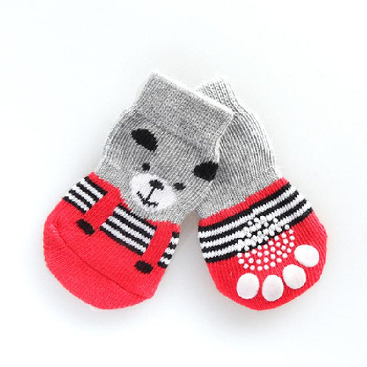 Calcetines Antiarañazos para Mascotas con Diseño de Osito - Image 3