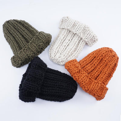 Gorro de Lana Gruesa para Mujer - Diseño Minimalista Otoño Invierno - Image 3