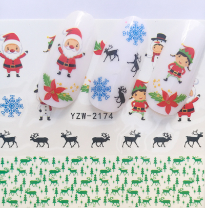 Calcomanías Navideñas para Uñas - Pegatinas de Transferencia Agua Full Cover - Image 23