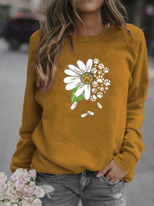 Suéter Floral Básico para Mujer Cuello Redondo - Image 19