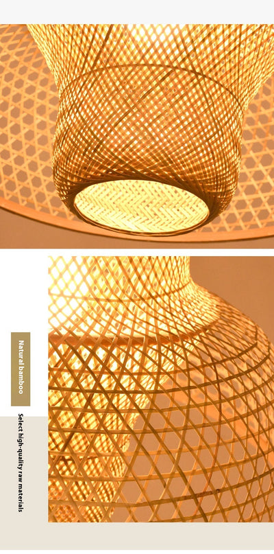 Lámpara de Techo Bambú Estilo Chino Moderno para el Hogar - Image 14