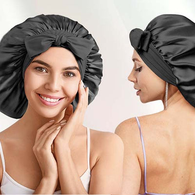 Gorro de Seda con Moño Elástico - Diseño Liso y Elegante - Image 21
