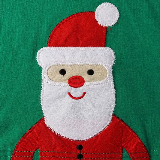 Pijama Infantil Navideño de Dos Piezas con Patrón de Rayas y Manga Larga - Image 2