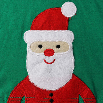 Pijama Infantil Navideño de Dos Piezas con Patrón de Rayas y Manga Larga - Image 2