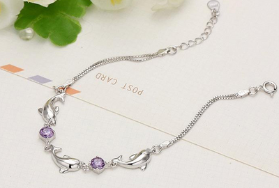 Pulsera de Plata 925 con Delfín de Cristal para Mujer - Joya Elegante - Image 4