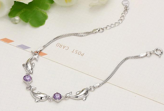 Pulsera de Plata 925 con Delfín de Cristal para Mujer - Joya Elegante - Image 4