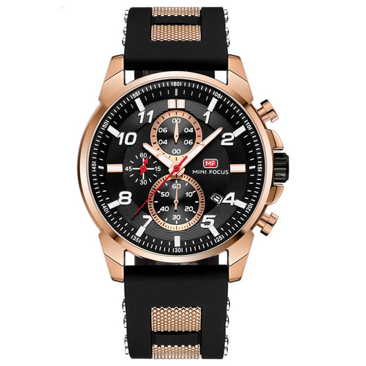 Reloj Deportivo Multifuncional para Hombre con Cronógrafo de Tres Esferas