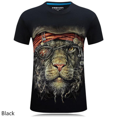 Playera Casual Estampado Animal 3D Personalizada Talla Grande Hombre - Image 19