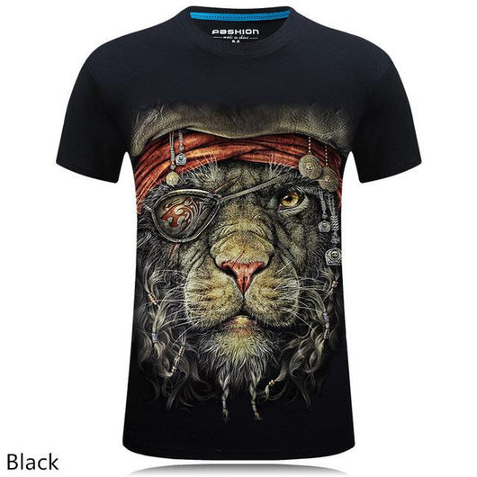 Playera Casual Estampado Animal 3D Personalizada Talla Grande Hombre - Image 19