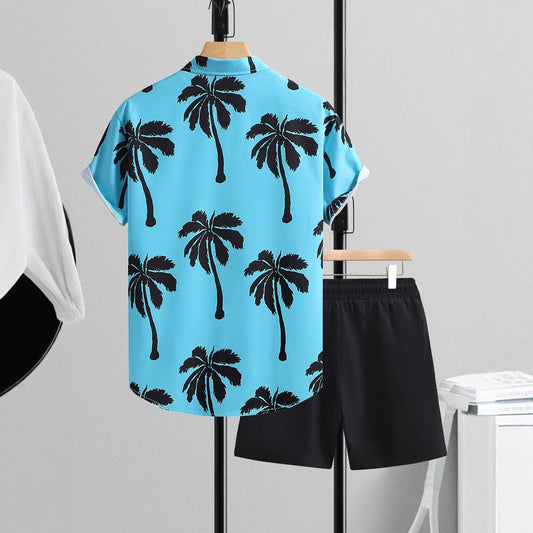 Conjunto de Verano para Hombre: Camisa y Pantalón de Manga Corta - Image 2