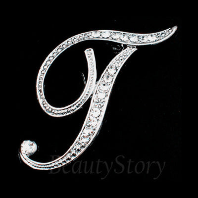 Broche de letra con diamantes - Image 2
