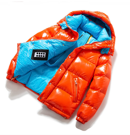 Chaqueta Acolchada Brillante para Parejas - Estilo Moderno y Cálido - Image 2