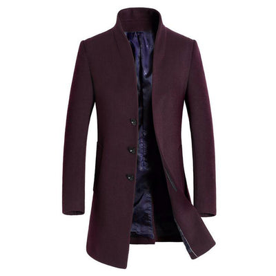 Abrigo de Lana de Corte Clásico para Hombre - Image 5