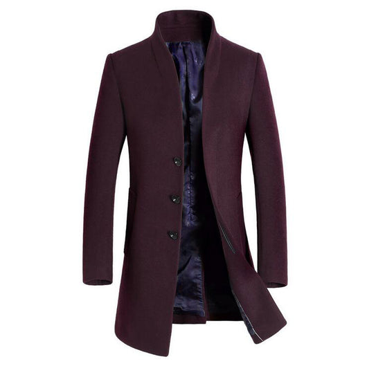 Abrigo de Lana de Corte Clásico para Hombre - Image 5