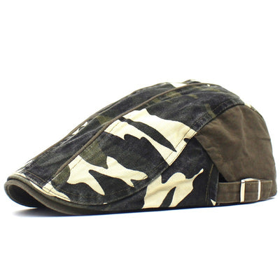 Boina de Algodón Lavado Camuflaje con Visera Plana para Hombre - Image 16