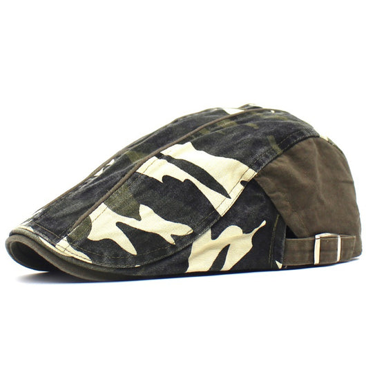 Boina de Algodón Lavado Camuflaje con Visera Plana para Hombre - Image 16