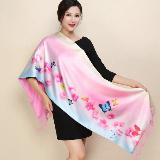 Pashmina de Seda Larga - Chal Elegante Versátil - Image 5