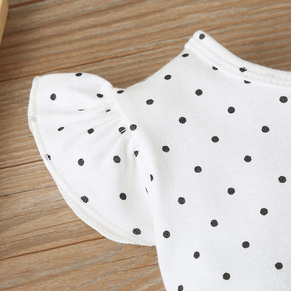 Conjunto de 5 Peças Macacão de Bebê com Mangas de Babado