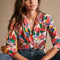 Blusa de Seda con Estampado Floral Elegante
