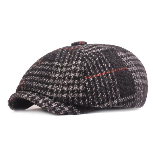 Boina Cuadrille Gruesa para Hombre Otoño e Invierno