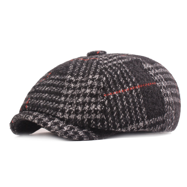 Boina Cuadrille Gruesa para Hombre Otoño e Invierno