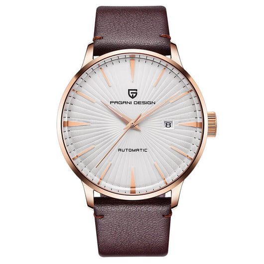 Reloj Mecánico Automático de Cuero Impermeable - Image 3