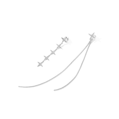 Aretes Asimétricos de Estrella - Elegancia y Temperamento Femenino - Image 3