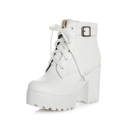 Botas Martin Talla Grande con Tacón Robusto y Encaje - Comodidad y Estilo - Image 8