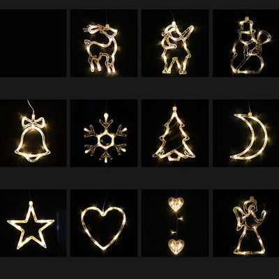 Lámpara LED Navideña con Ventosa - Decoración Santa, Reno y Muñeco de Nieve - Image 9