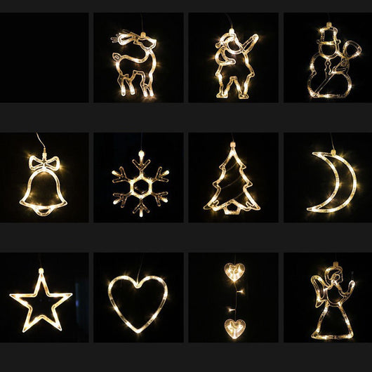 Lámpara LED Navideña con Ventosa - Decoración Santa, Reno y Muñeco de Nieve - Image 9