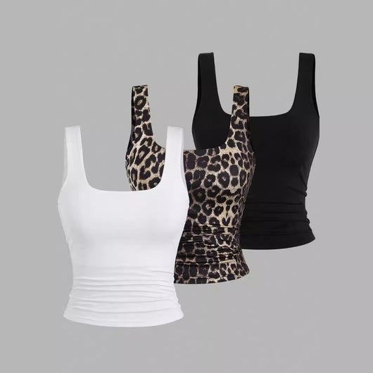 Blusa Camisola Estampado Leopardo para Mujer