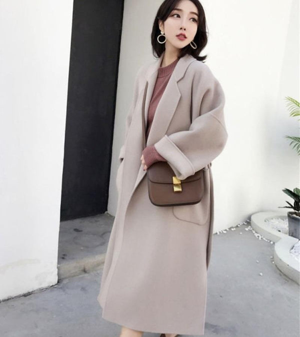 Abrigo de Lana Rojo Arce Midi para Mujer - Colección Invierno