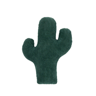 Green corduroy cactus cat toy, durable and fun for feline interaction and mood improvement. - Image 3