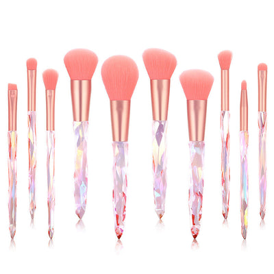 Set de 10 Brochas de Maquillaje con Mango de Diamante - Image 8