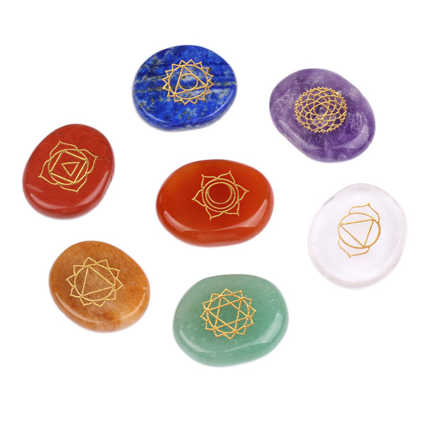 Piedras de Bolsillo de los 7 Chakras - Cristales Naturales