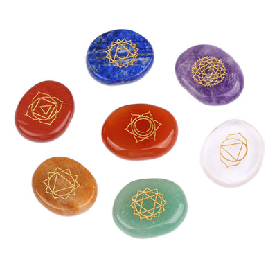 Piedras de Bolsillo de los 7 Chakras - Cristales Naturales