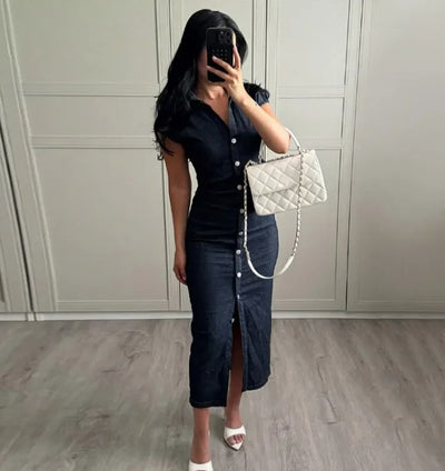 Vestido Camisero Denim para Mujer - Image 12