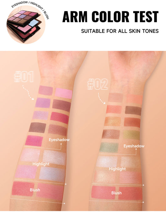 Paleta Multifunción: Sombra, Rubor e Iluminador 3 en 1 - Image 13