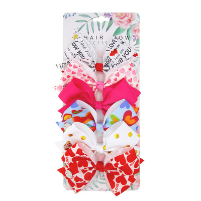 Set de Broches para Cabello con Moño de Corazón para Niñas - Image 12