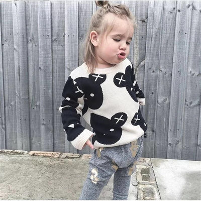 Suéter Tejido Oso Blanco y Negro para Bebés Niños y Niñas - Image 13