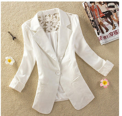Blazer Ejecutivo para Mujer con Detalle de Encaje en Espalda - Image 8
