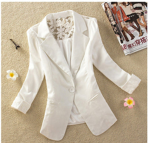 Blazer Ejecutivo para Mujer con Detalle de Encaje en Espalda - Image 8