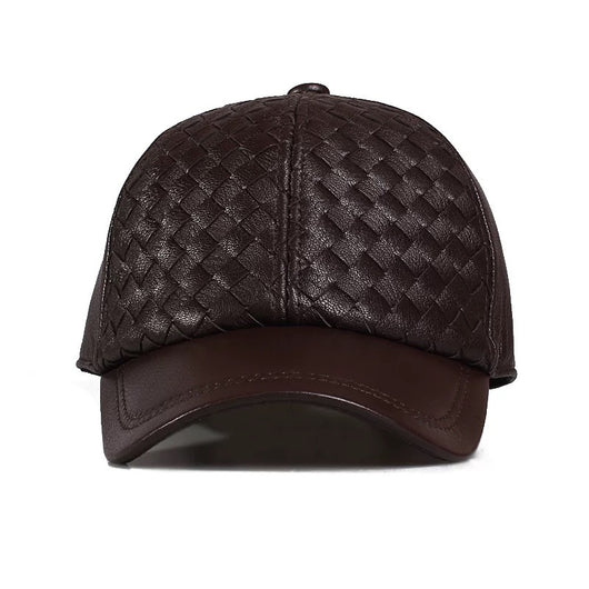 Gorra de Beisbol Invierno Cuero Genuino Piel de Cabra para Hombre - Image 6