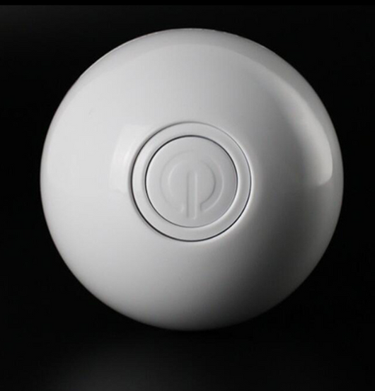 Blue LED Magic Ball pet toy for cats, packaged with batteries, measuring 6.4cm, on a white background. - Image 8