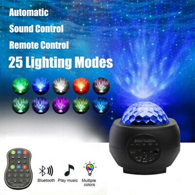 Proyector de Luz Nocturna Galaxy con Olas Oceánicas LED, Altavoz Bluetooth y Música