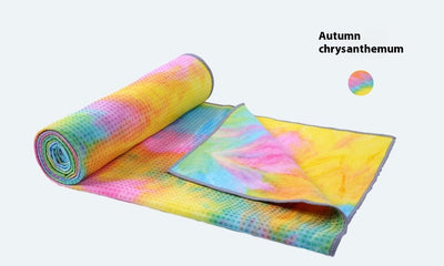 Toalla Antideslizante para Yoga y Ejercicio - Diseño Tie-Dye Multicolor - Image 6