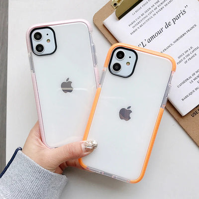 Funda Transparente Bicolor Antigolpes para Celular - Image 8
